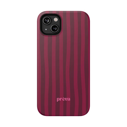 Burgandy Stripes x Ava Dudderar Phone Case