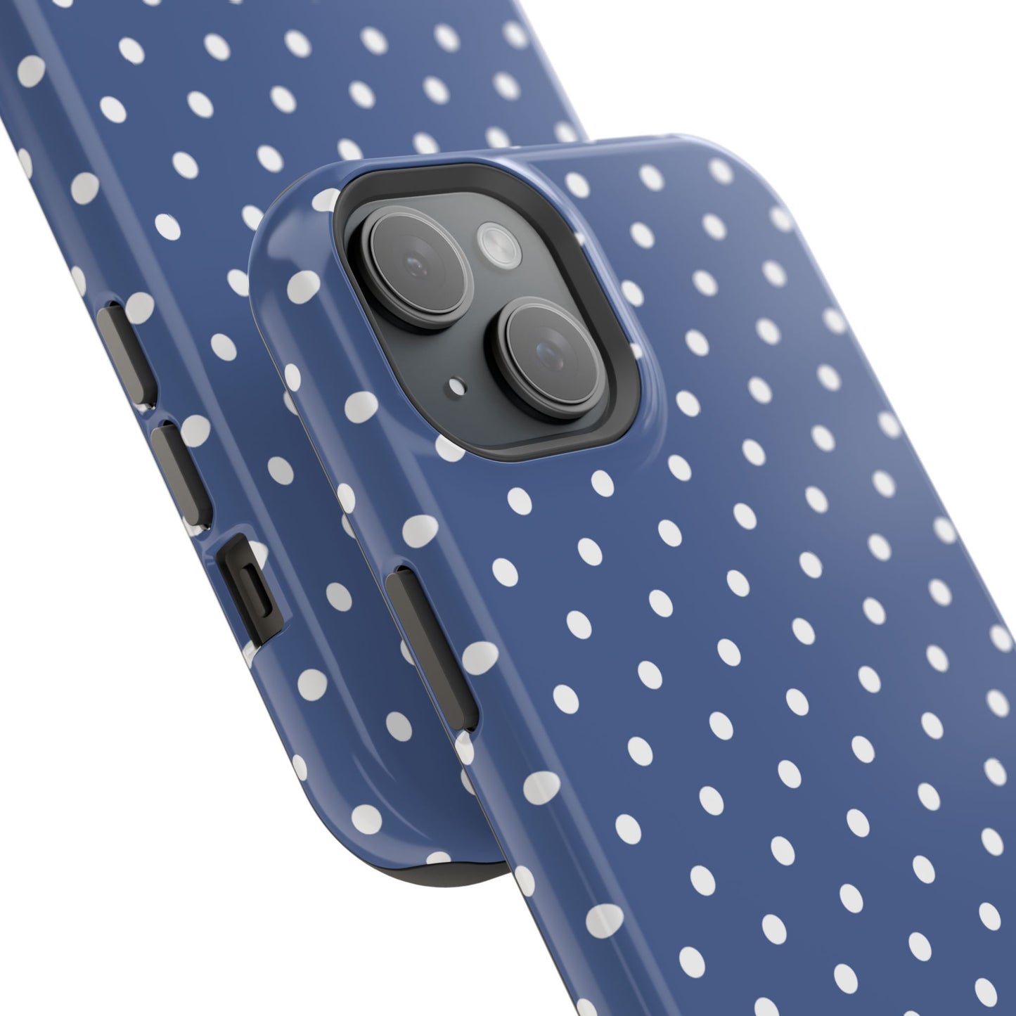 Navy Polka Dot Phone Case
