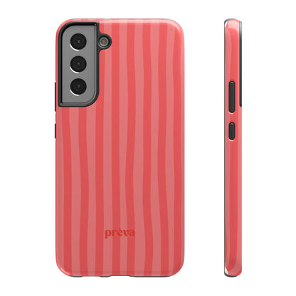 Coral Stipes Phone Case