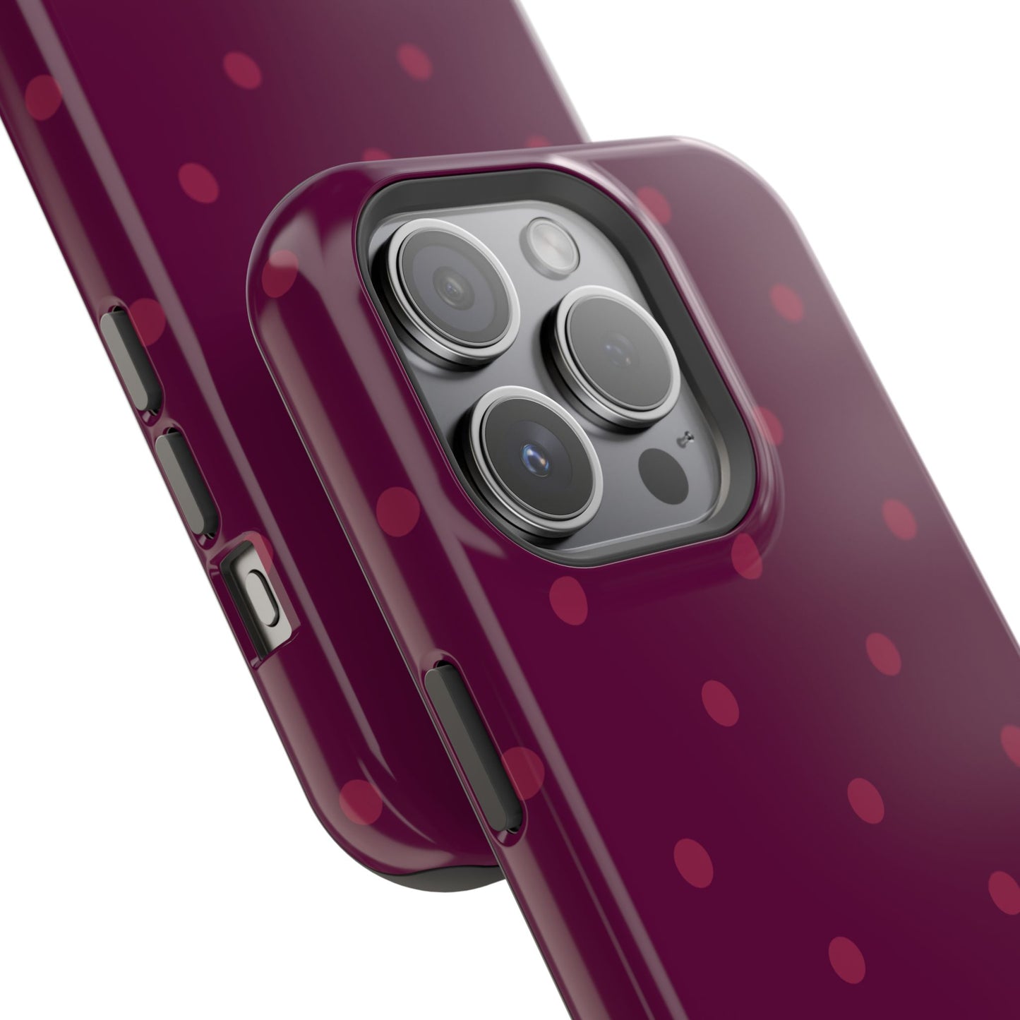Maroon Polka Dots Phone Case