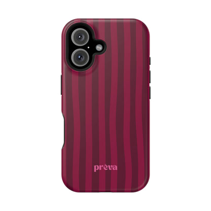 Burgandy Stripes x Ava Dudderar Phone Case