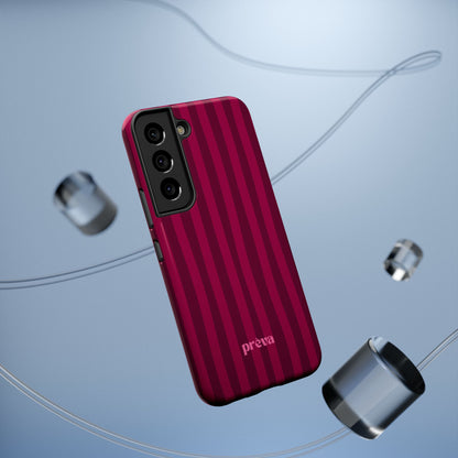 Burgandy Stripes x Ava Dudderar Phone Case