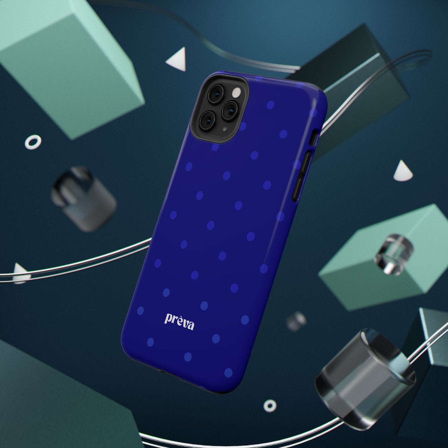 Dark Blue Polka Dots Phone Case