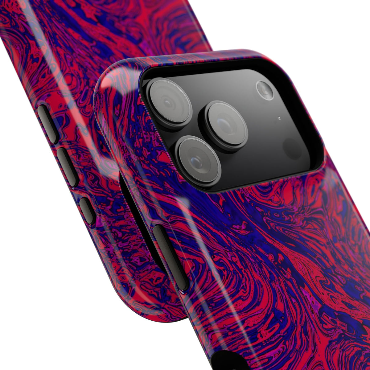Marbled Red & Purple Impact Phone Case