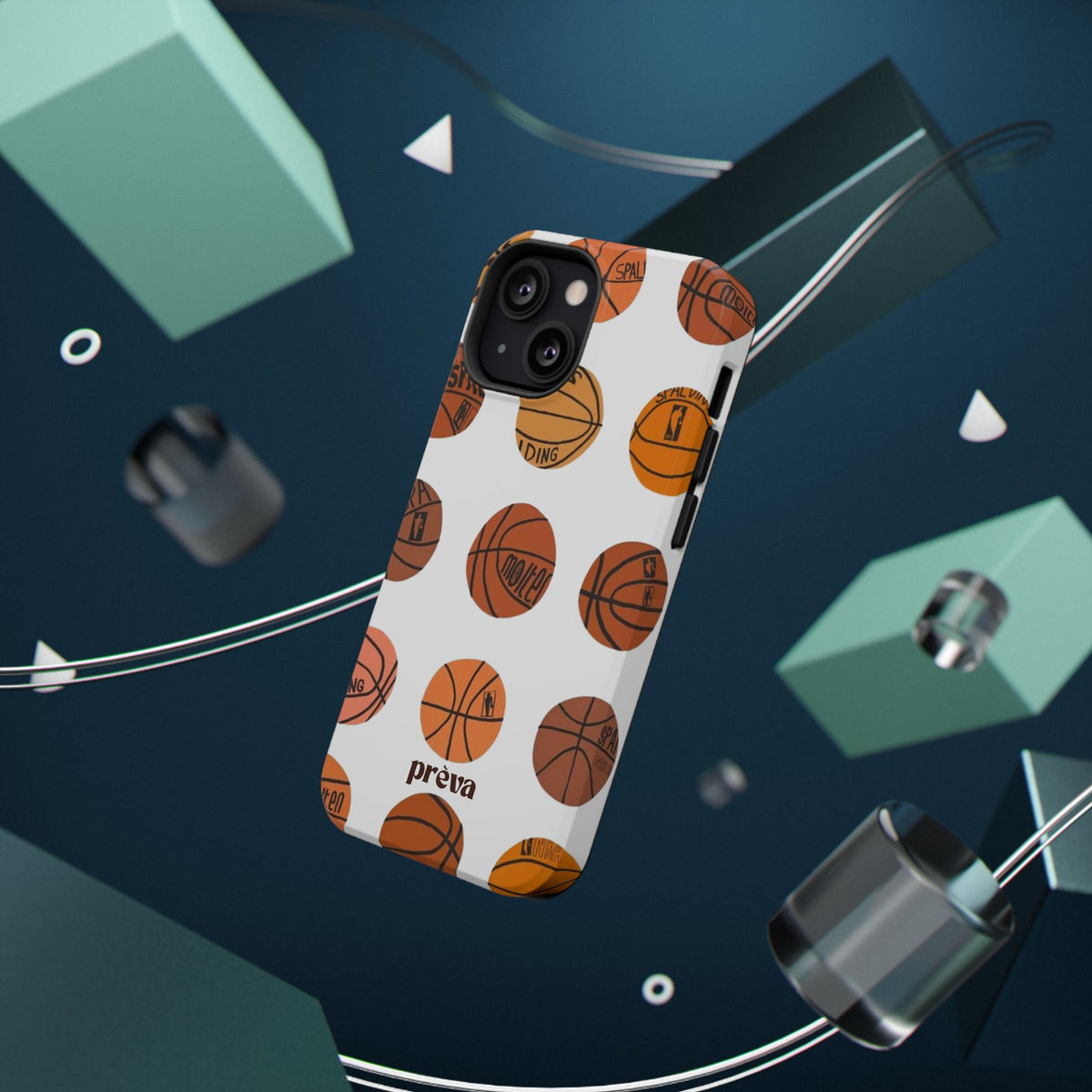 White Basketball Phone Case