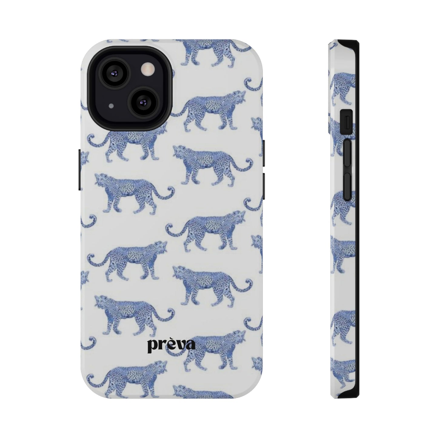 Blue Leopard Pattern Phone Case