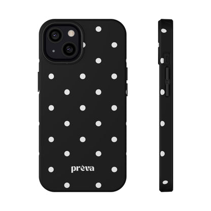 Black with White Polka Dots Phone Case