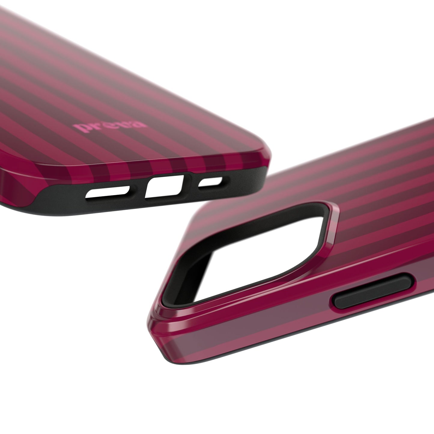 Burgandy Stripes x Ava Dudderar Phone Case
