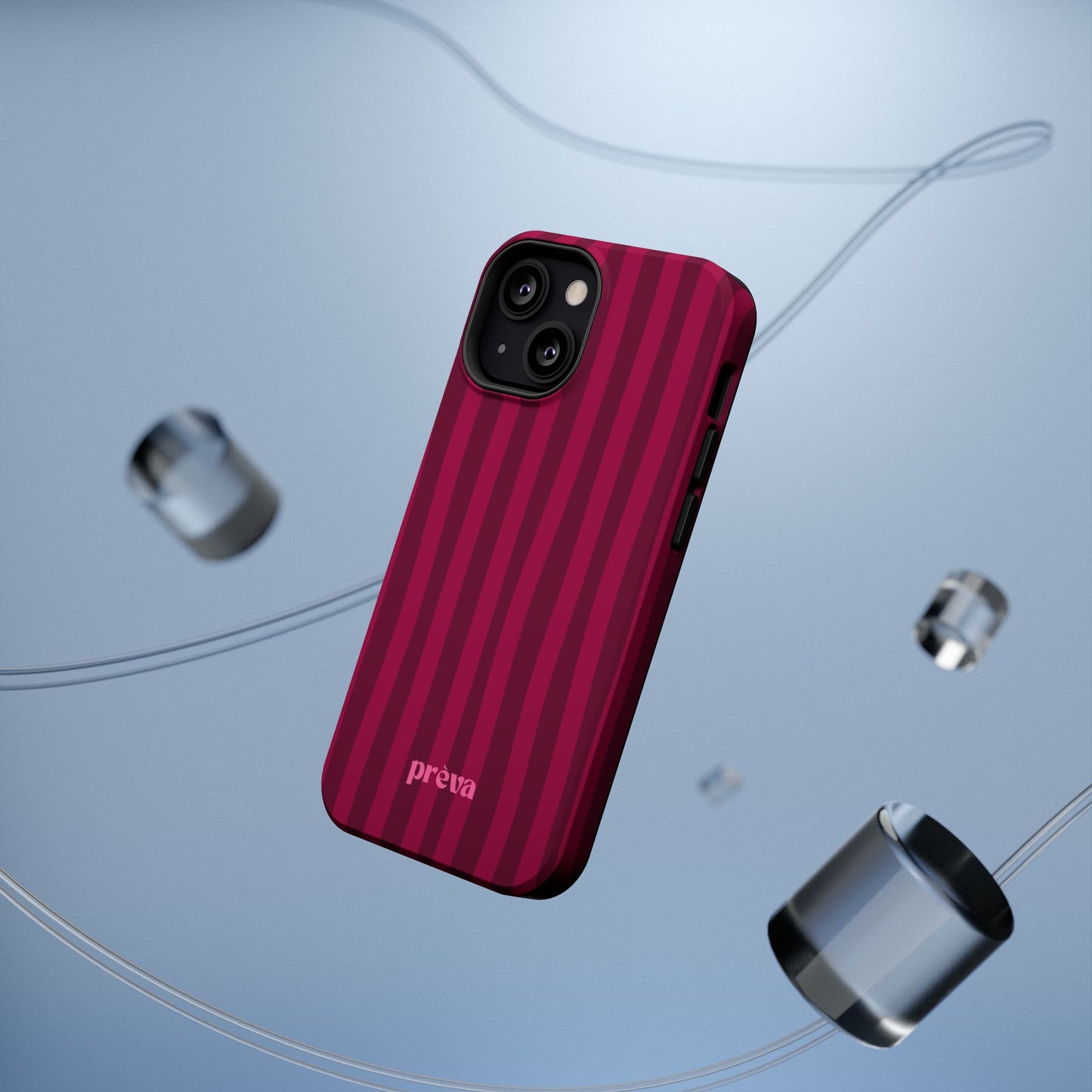 Burgandy Stripes x Ava Dudderar Phone Case