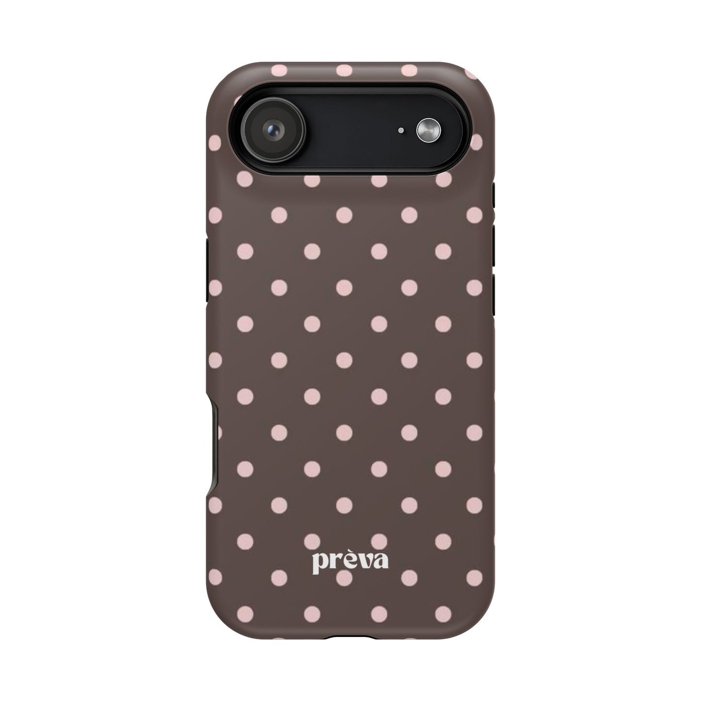 Brown and Pink Polka Dot Phone Case