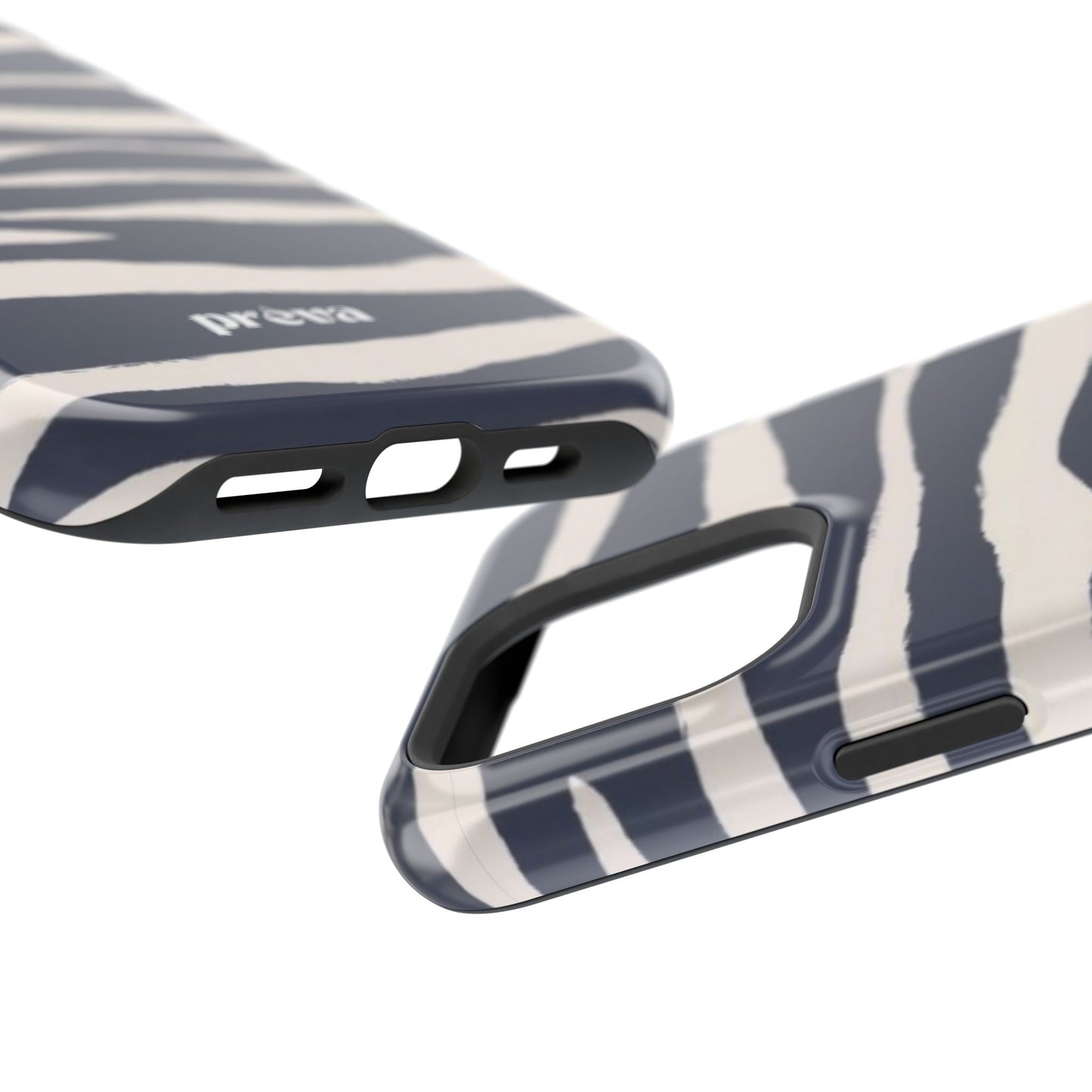 Navy & Cream Zebra Phone Case