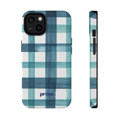 Teal Plaid Phone Case
