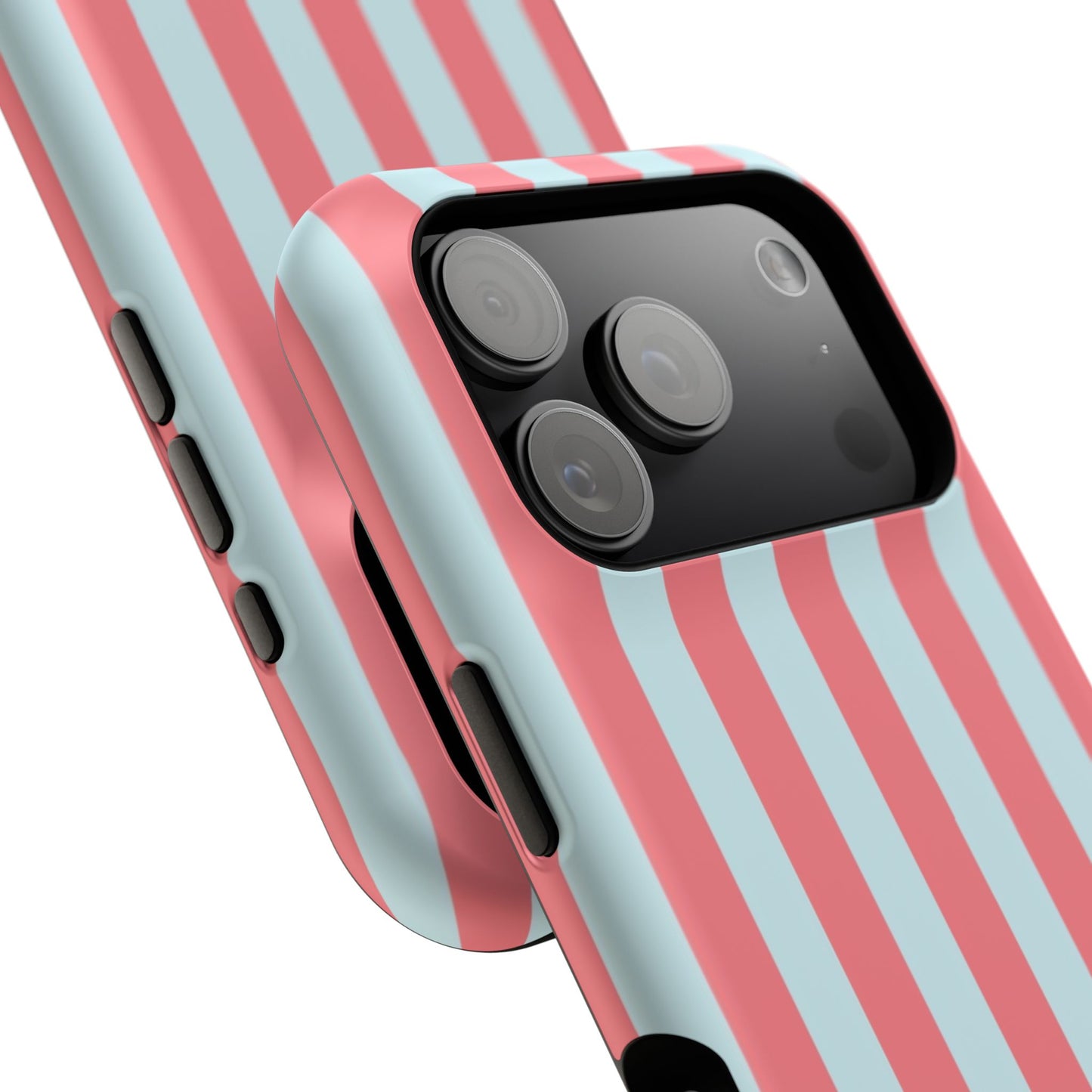 Coral & Teal Stripes Phone Case