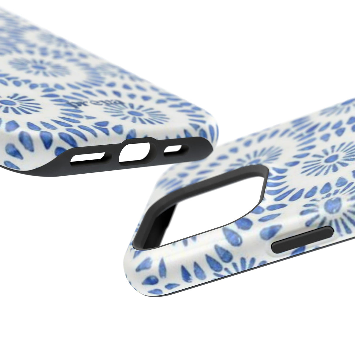 Blue Floral Spiral Phone Case