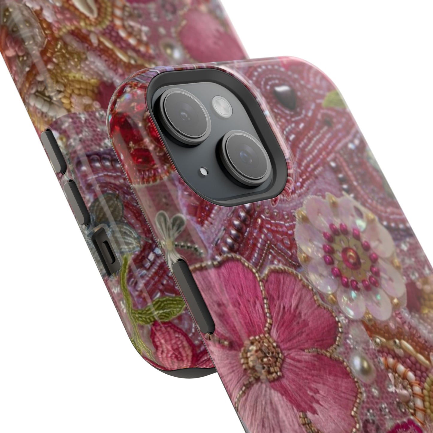 Floral Embroidery Phone Case