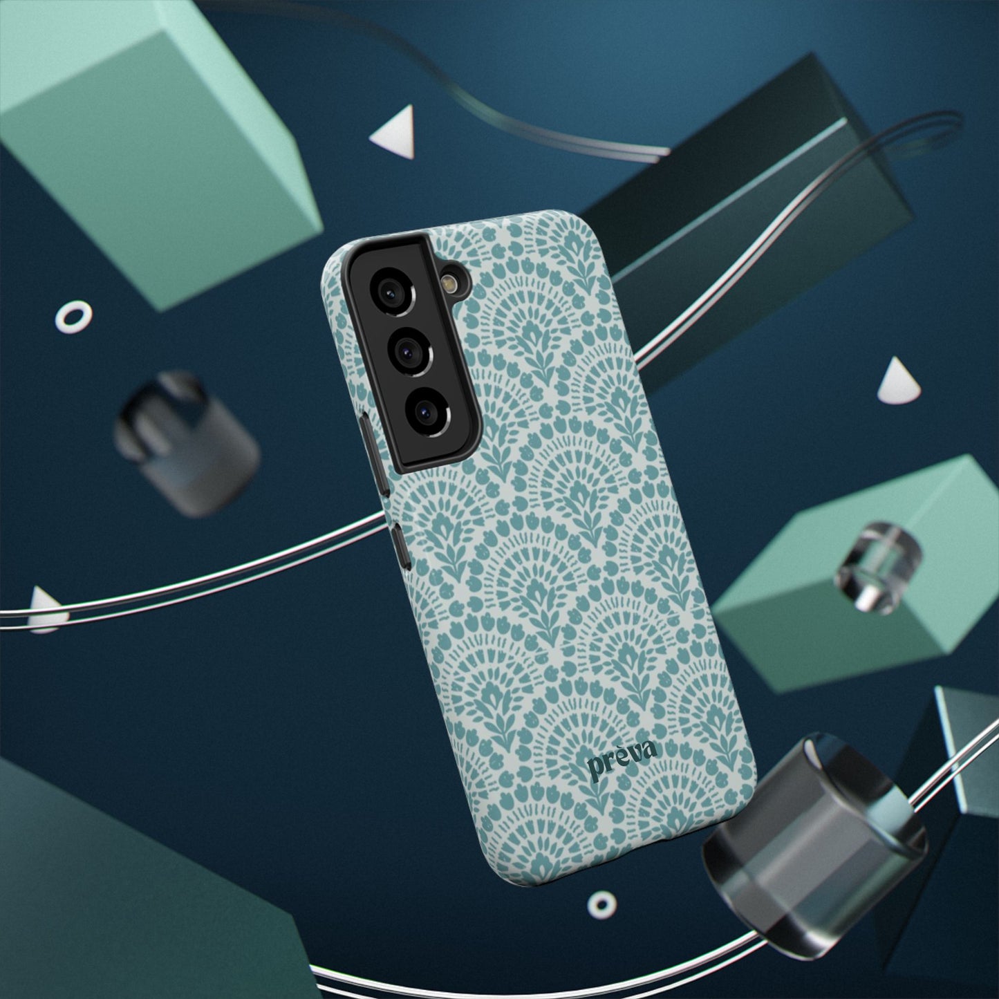 Aqua Lace Pattern Phone Case