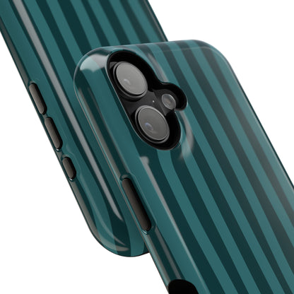 Dark Stripes Turquoise Phone Case