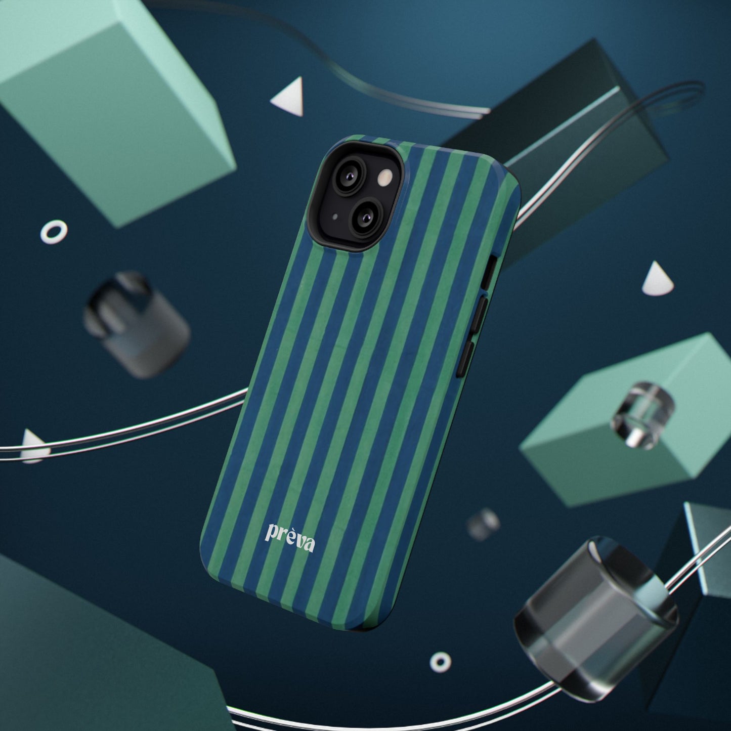 Green & Blue Stripes Phone Case