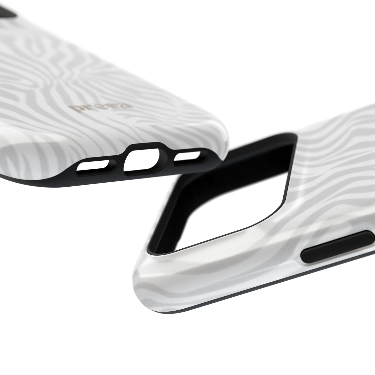 Zebra White Wave Phone Case