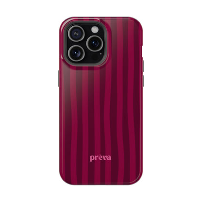Burgandy Stripes x Ava Dudderar Phone Case