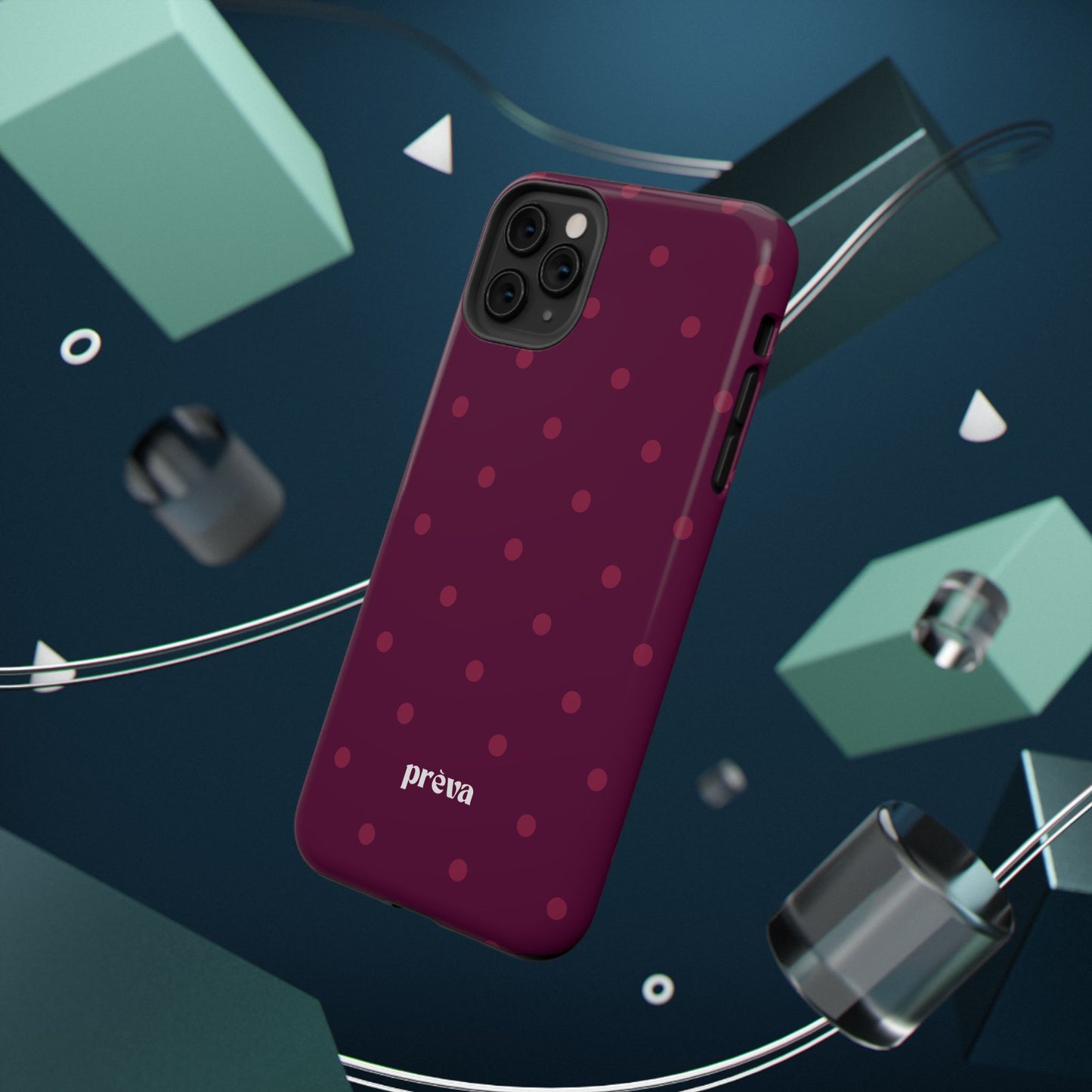 Maroon Polka Dots Phone Case