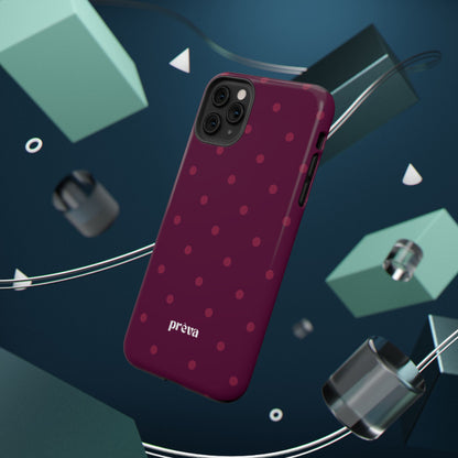 Maroon Polka Dots Phone Case