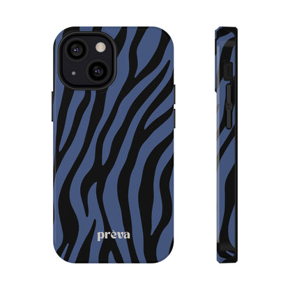Blue & Black Zebra Stripe Phone Case