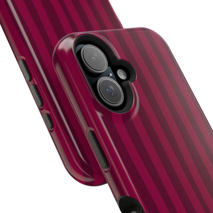 Burgandy Stripes x Ava Dudderar Phone Case