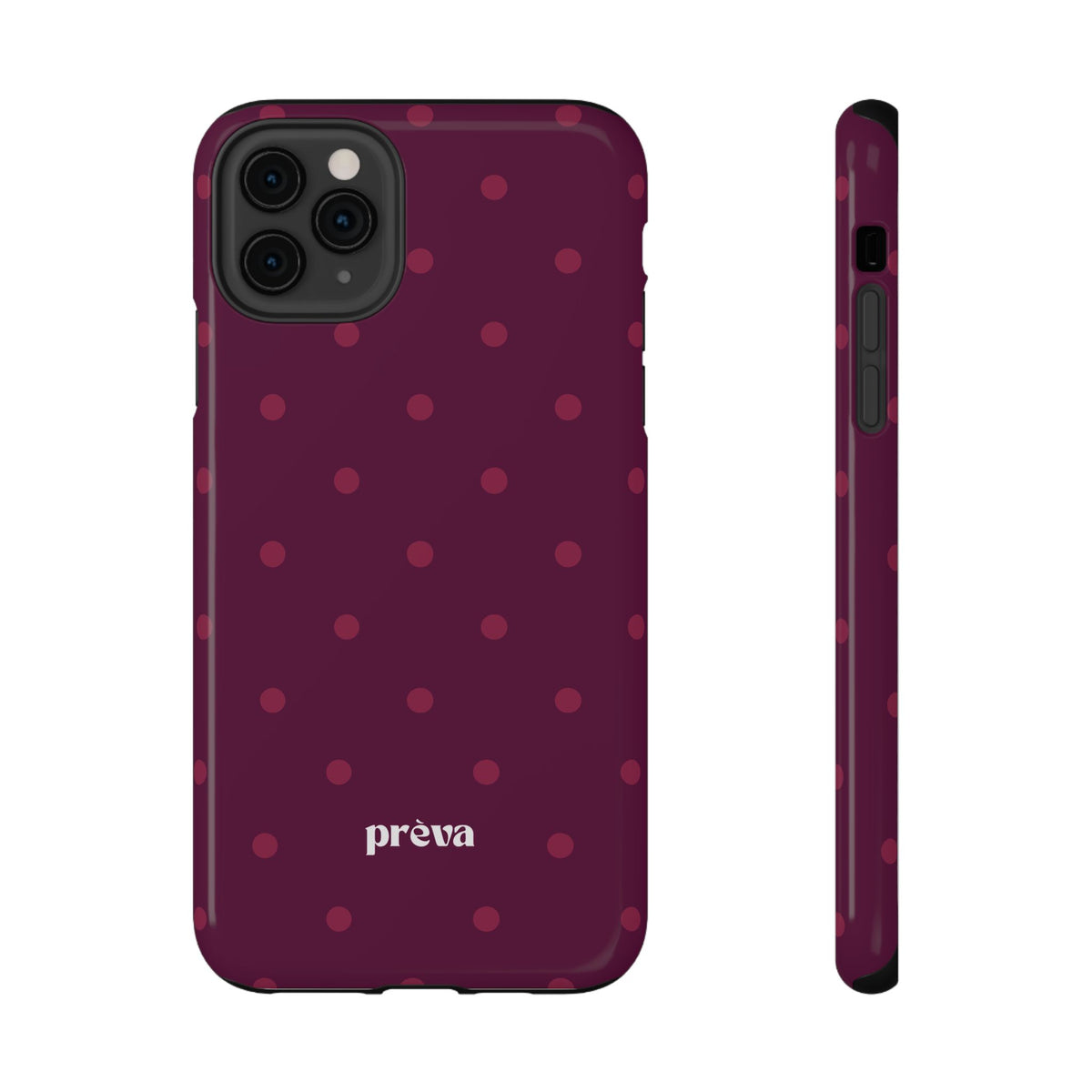 Maroon Polka Dots Phone Case