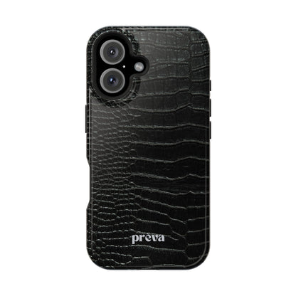 Black Croc Phone Case