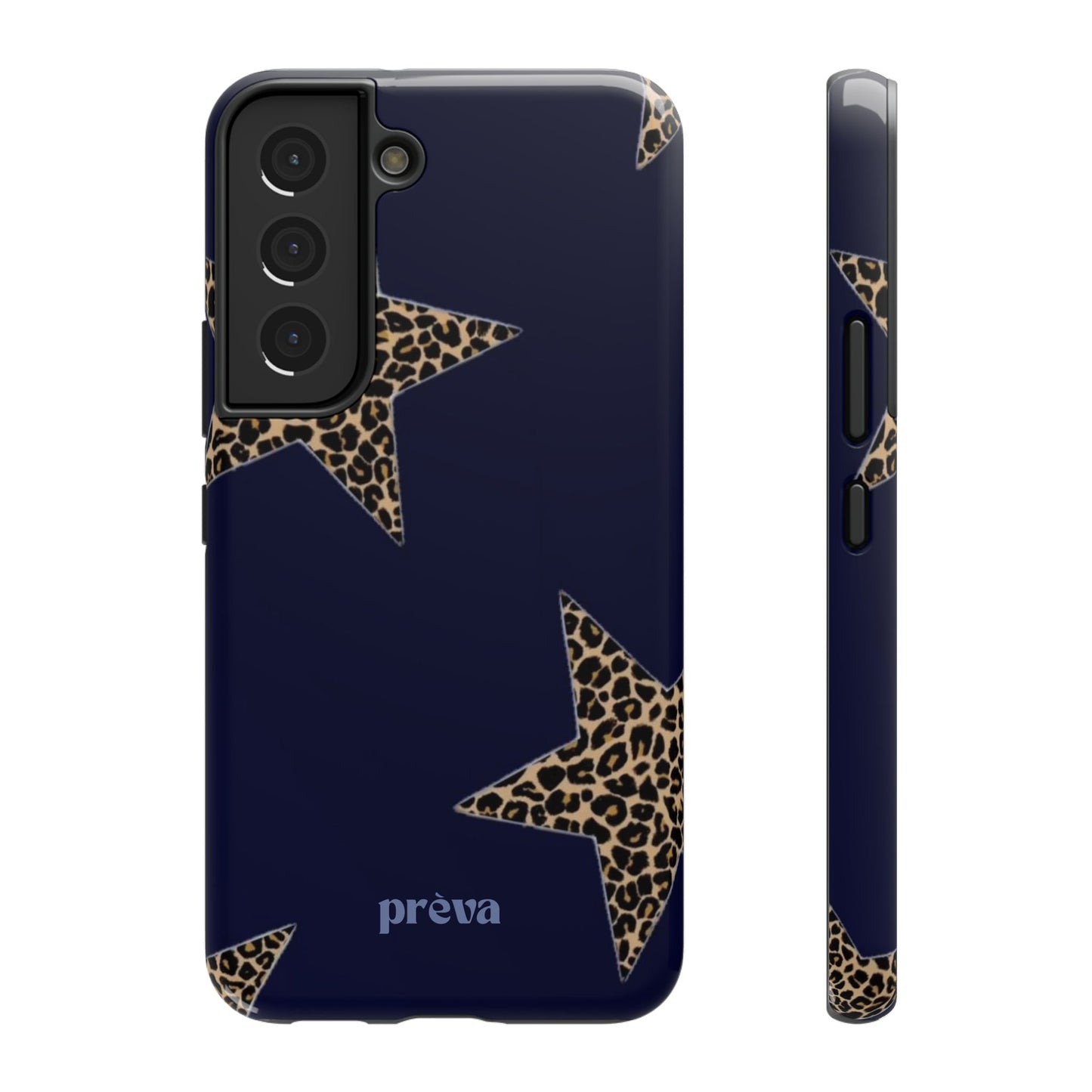 Navy Leopard Star Phone Case