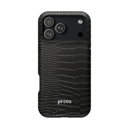 Black Croc Phone Case