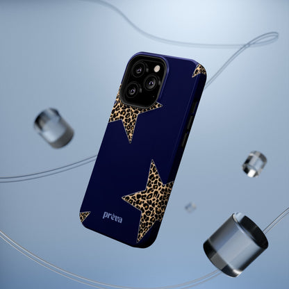 Navy Leopard Star Phone Case