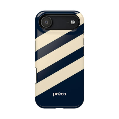Striped Navy & Cream Phone Case