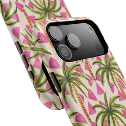 Phone Case — Pink Palm Tree Impact-Resistant Protector