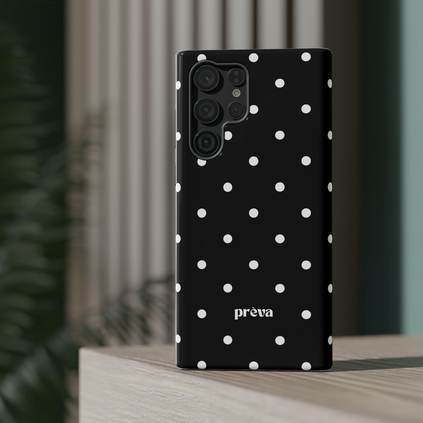 Black with White Polka Dots Phone Case