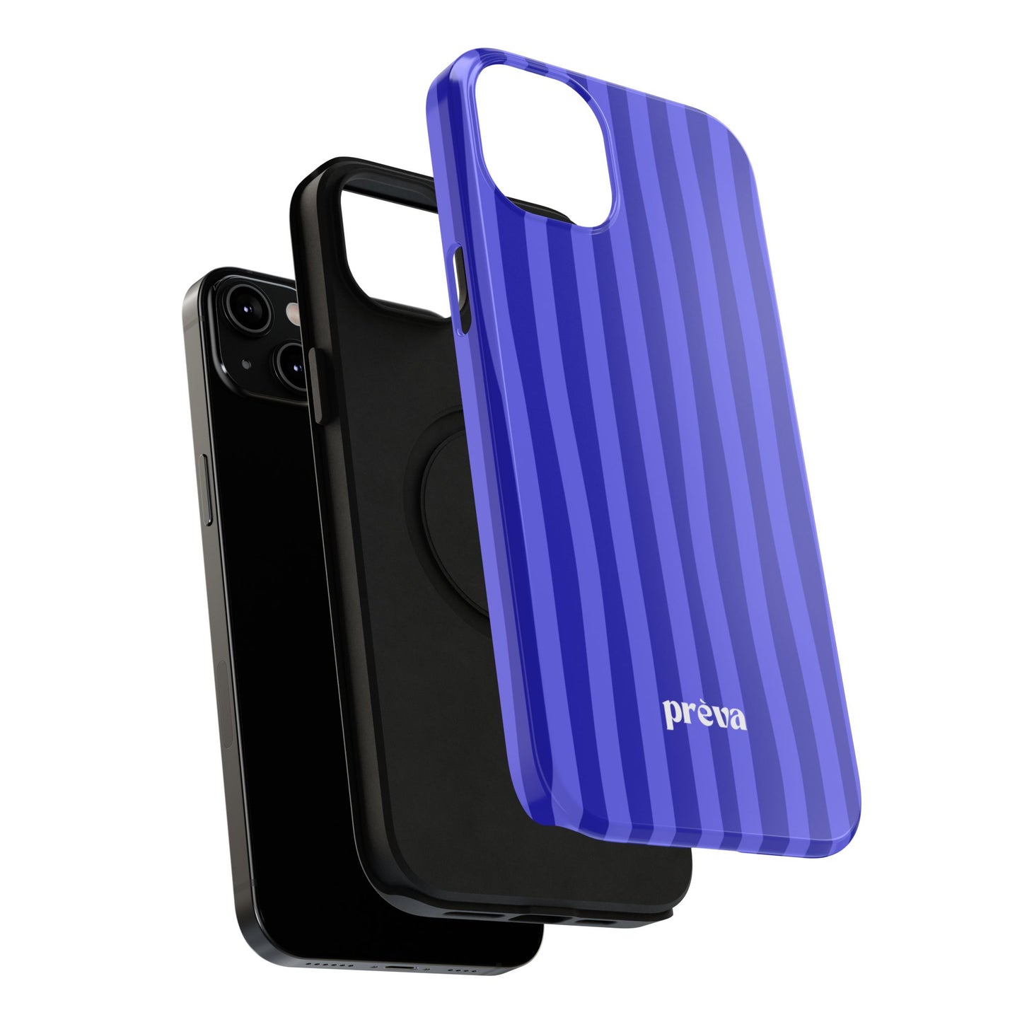Neon Blue Stripes Phone Case