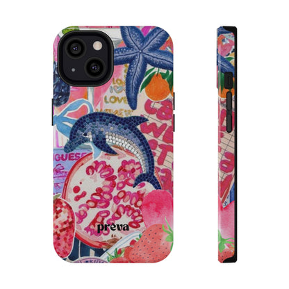 Dolphin Tropics Collage Phone Case