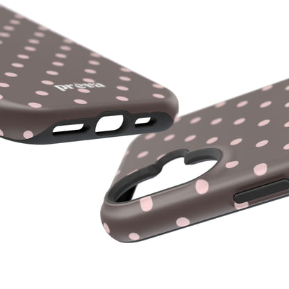 Brown and Pink Polka Dot Phone Case