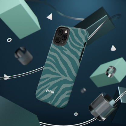 Teal Zebra Phone Case