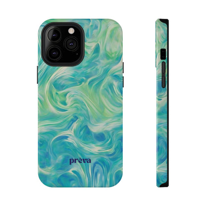 Teal & Green Swirl Phone Case