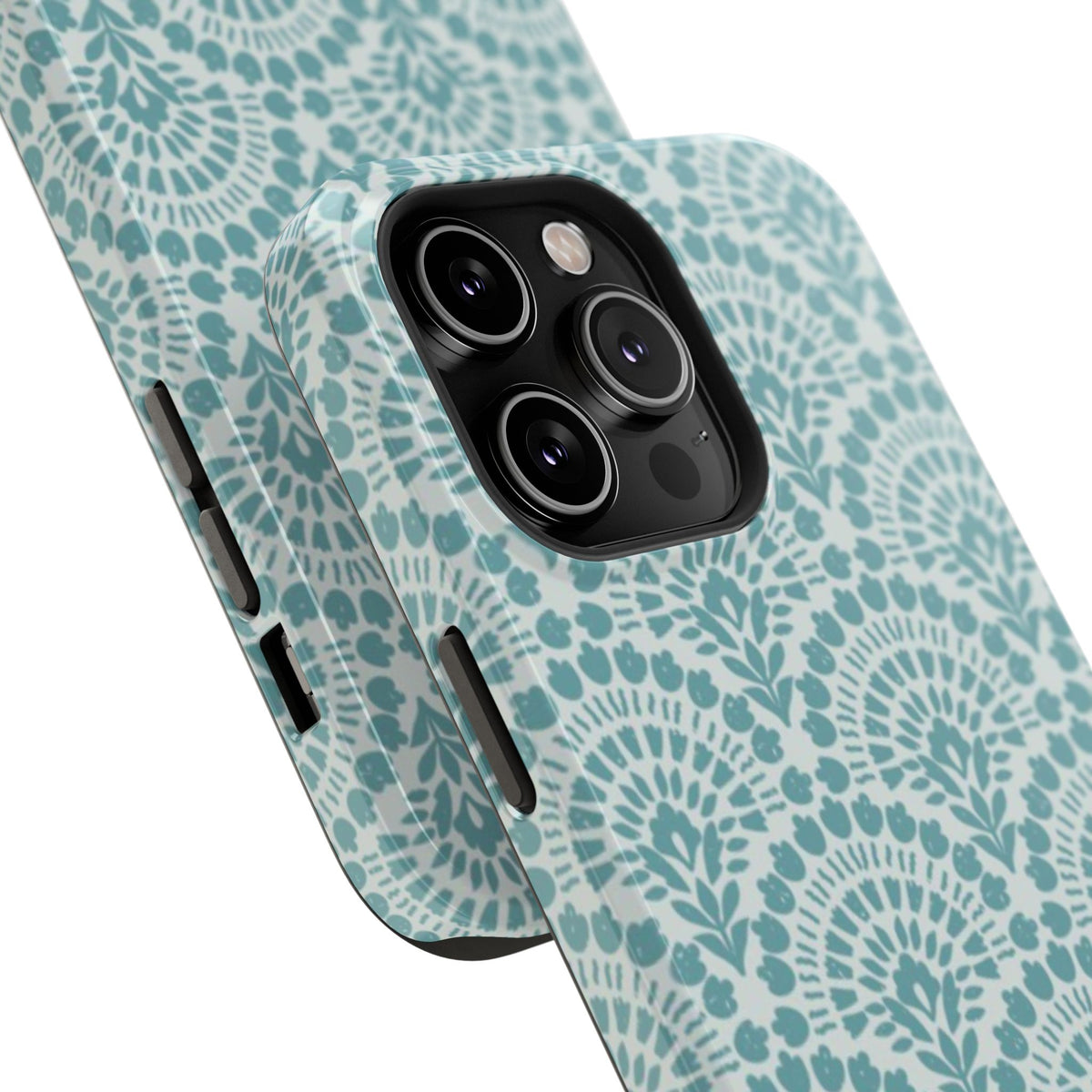 Aqua Lace Pattern Phone Case