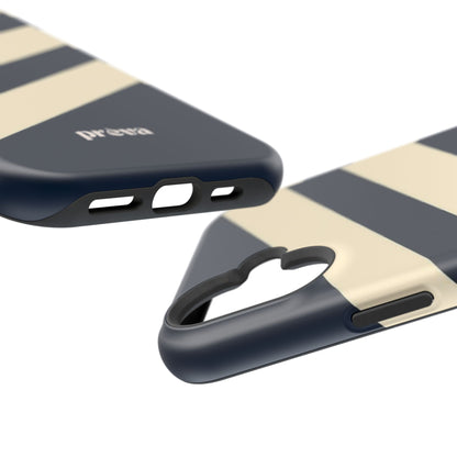 Striped Navy & Cream Phone Case