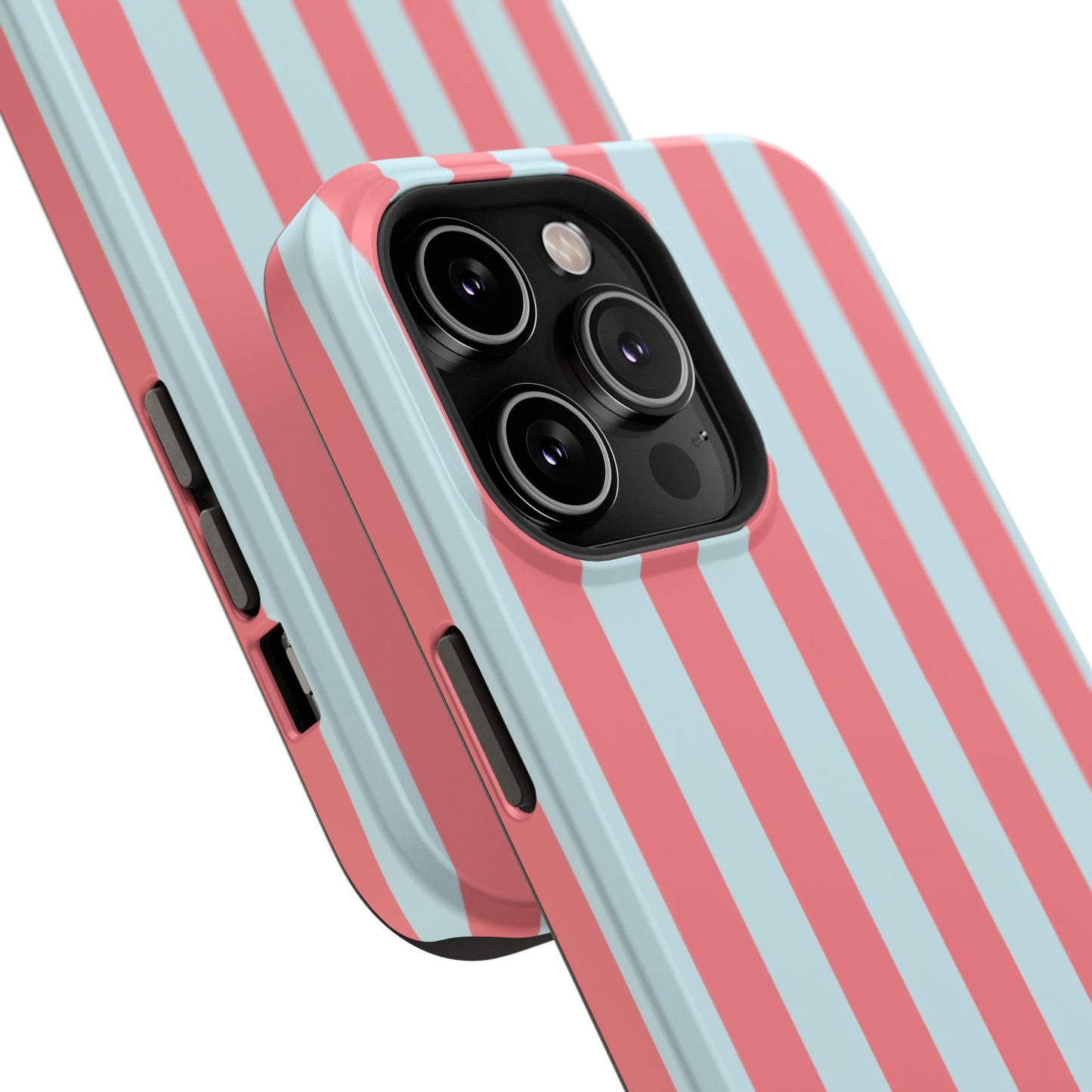 Coral & Teal Stripes Phone Case