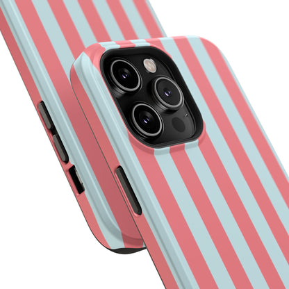 Coral & Teal Stripes Phone Case