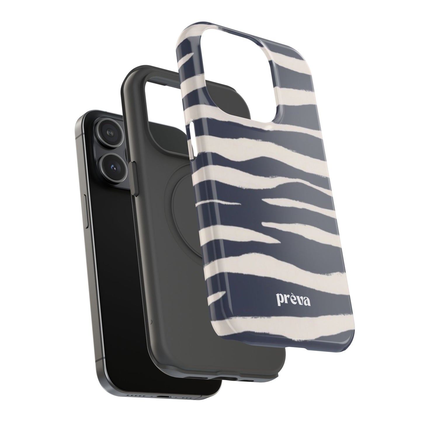 Navy & Cream Zebra Phone Case