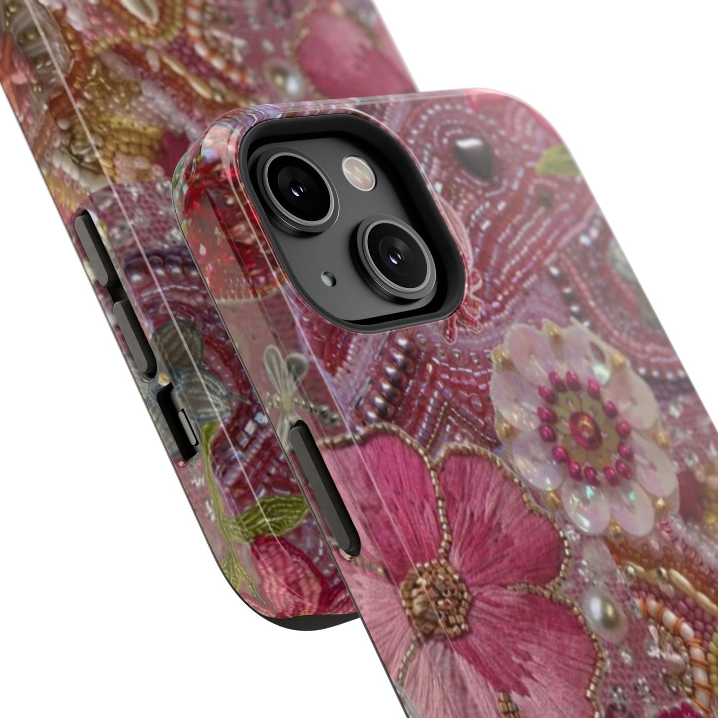 Floral Embroidery Phone Case
