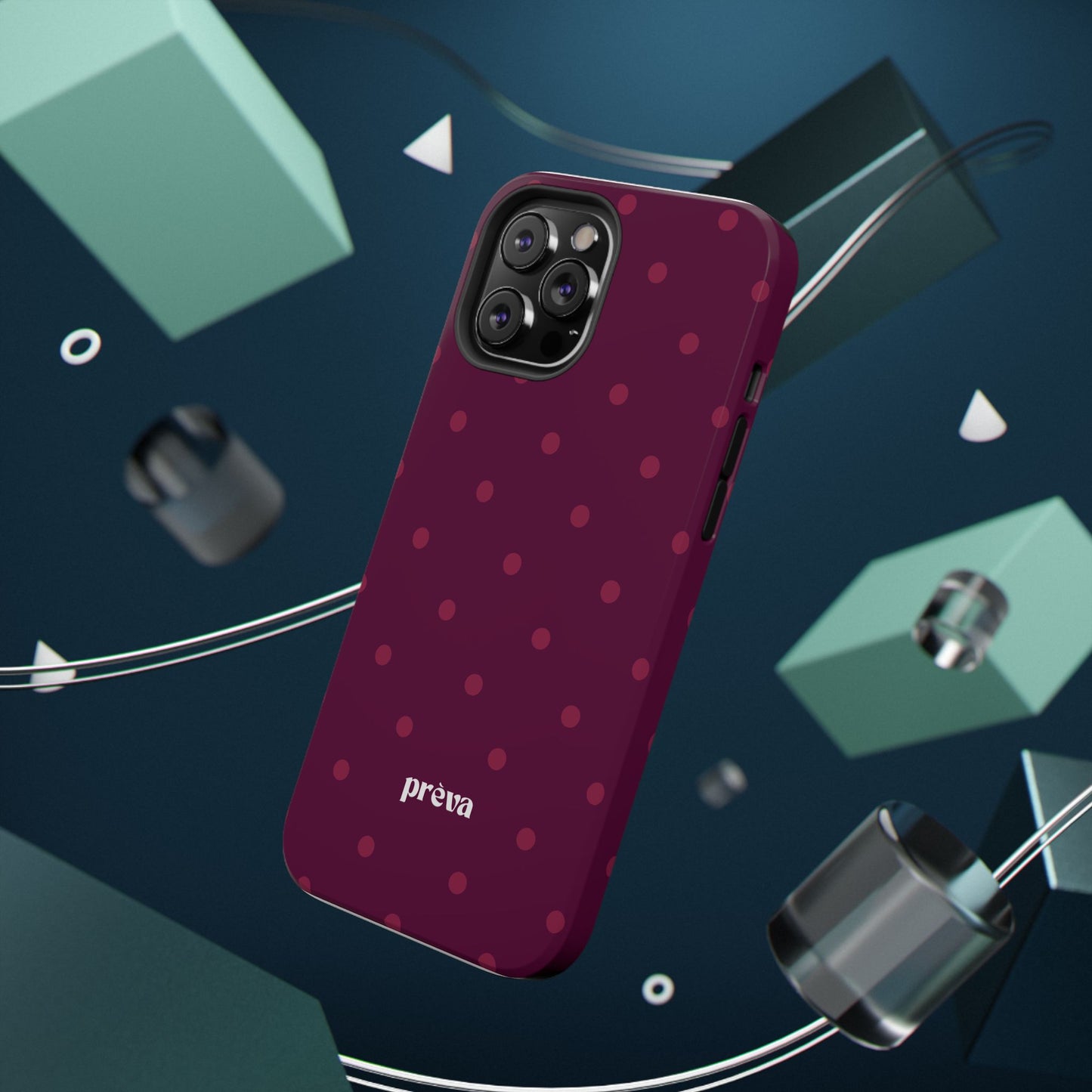 Maroon Polka Dots Phone Case