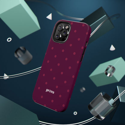 Maroon Polka Dots Phone Case