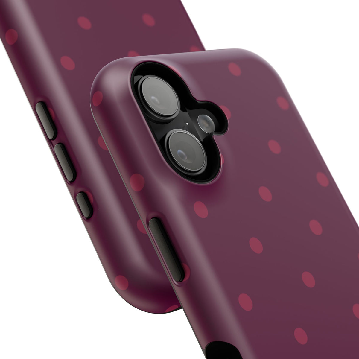 Maroon Polka Dots Phone Case
